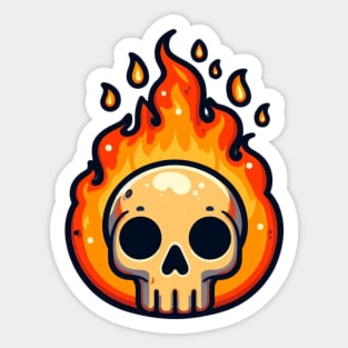 Fire skull Sticker